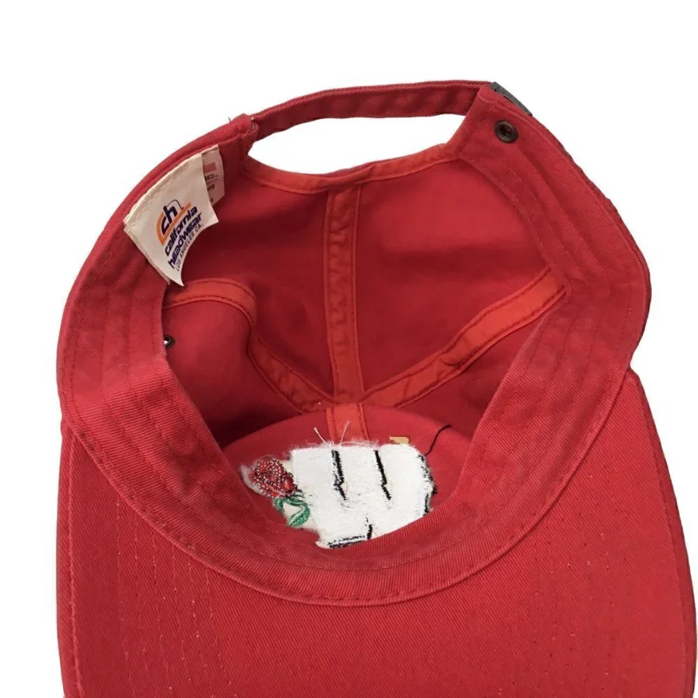 Vintage 2000 Rosebowl Wisconsin Badgers Hat Baseball Cap Football Game NCAA Red